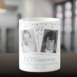 60th Wedding Anniversary Child Photos Fun Coffee Mug<br><div class="desc">A fun design you can personalise with your favourite child photos and your names and special diamond anniversary dates in chic lettering. Designed by Thisisnotme©</div>