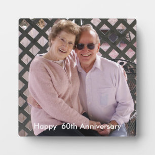 60th Wedding Anniversary Custom Photo Plaque