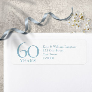 60th Wedding Anniversary Diamond Address Return Address Label