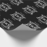 60th wedding anniversary diamond crest wrapping paper<br><div class="desc">A romantic design to celebrate your 60th year of marriage. If you would like any help customising this design please contact me, their is an ask this designer button, just below this text. This sixtieth, 60 years wedding anniversary crest has the text diamond as that is the traditional gift for...</div>