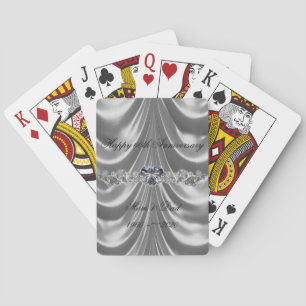 60th Wedding Anniversary Diamond Heart Playing Cards