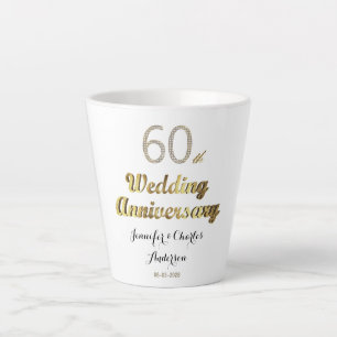 60th Wedding Anniversary Diamond Wedding Latte Mug