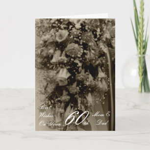 60th Wedding Anniversary Floral Bouquet Card