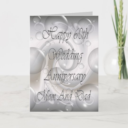 60th Wedding  Anniversary  For Mum  And Dad  Card  Zazzle com au