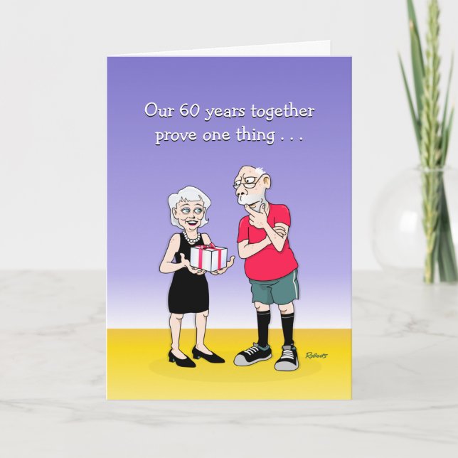 60th Wedding Anniversary Greeting Card (Front)