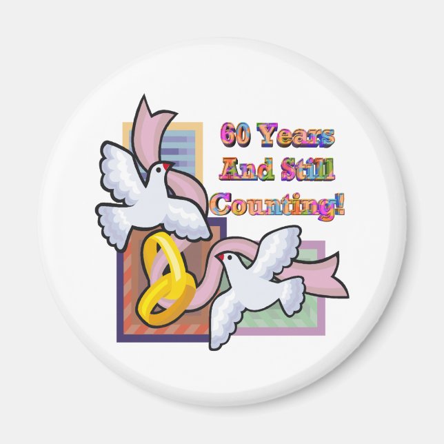 60th wedding anniversary gt magnet (Front)