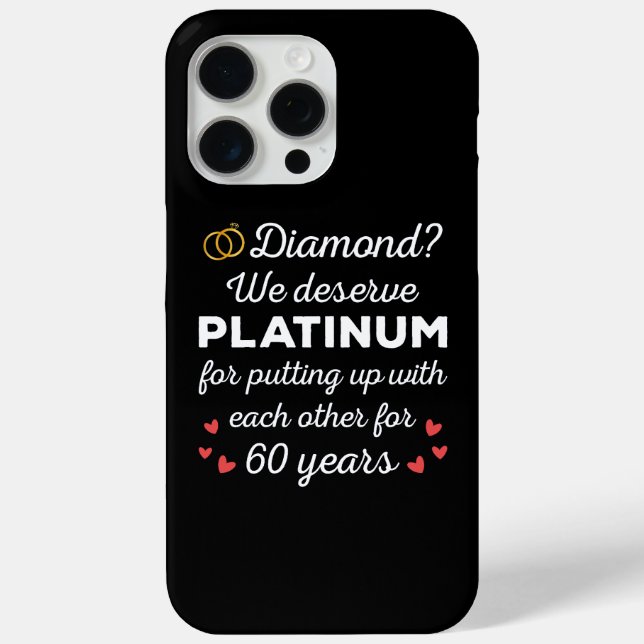 60th Wedding Anniversary I - Diamond Funny Couple Case-Mate iPhone Case (Back)