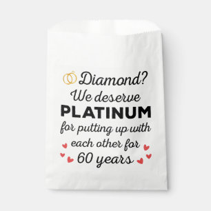 60th Wedding Anniversary I - Diamond Funny Couple Favour Bag