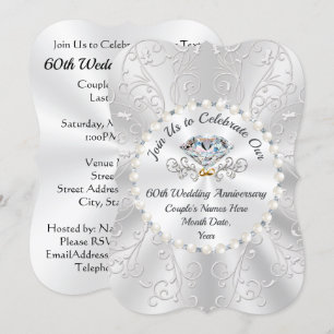 60th Wedding Anniversary Invitation Cards