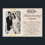 60th Wedding Anniversary Invitation - Custom Photo<br><div class="desc">60th Wedding Anniversary Invitation - Custom Photo</div>