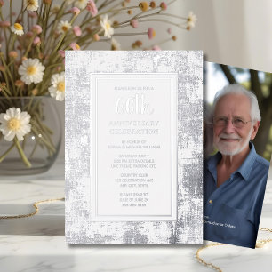 60th Wedding Anniversary Invitation Diamond