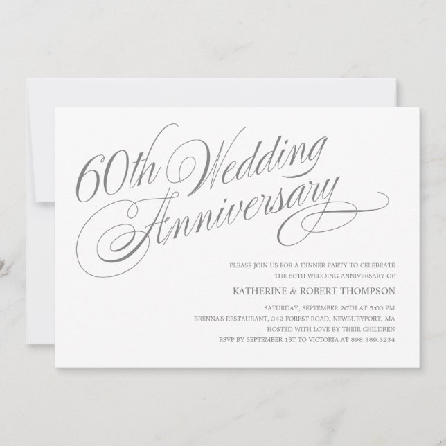 60th Wedding Anniversary Invitations (Front)