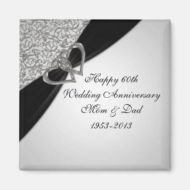 60th Wedding Anniversary Magnet (Front)