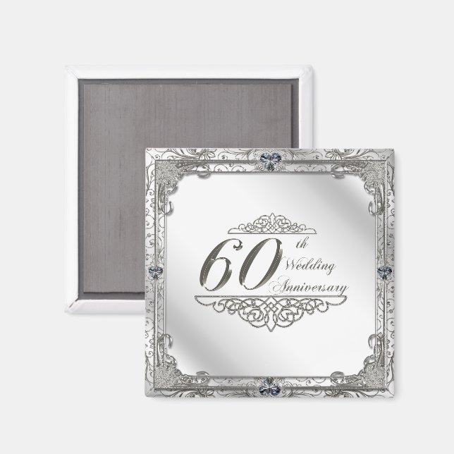 60th Wedding Anniversary Magnet (Front/Back)
