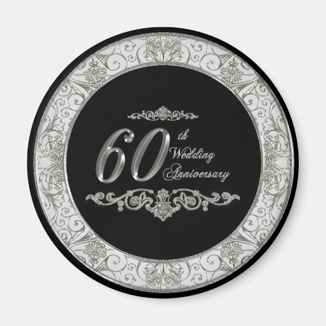 60th Wedding Anniversary Magnet (Front)