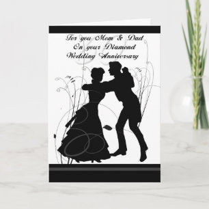 60th Wedding Anniversary Mum & Dad Card