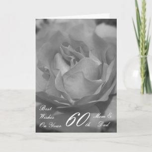 60th Wedding Anniversary Mum & Dad Rose Card