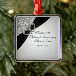 60th Wedding Anniversary Ornament