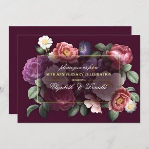 60th Wedding Anniversary Party Invitations