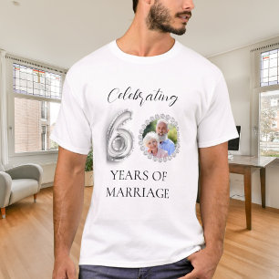 60th wedding anniversary photo diamonds men T-Shirt