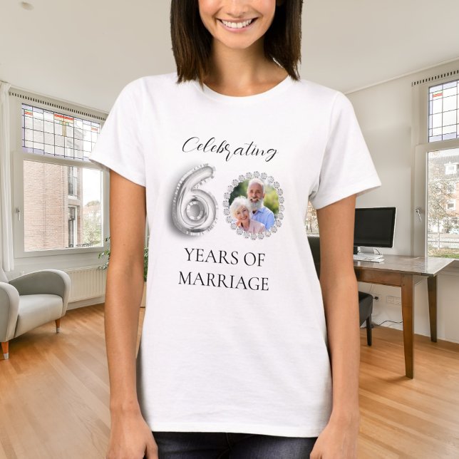 60th wedding anniversary photo diamonds T-Shirt (Creator Uploaded)