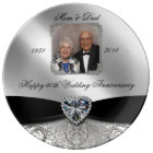 60th Wedding Anniversary Photo Porcelain Plate