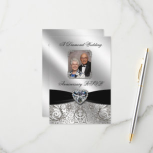 60th Wedding Anniversary Photo RSVP Card