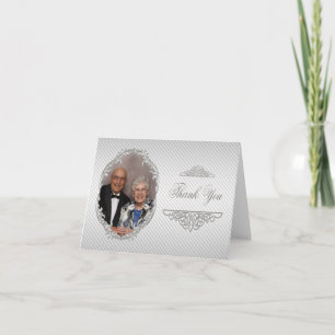 60th Wedding Anniversary Photo Thank You Note Card