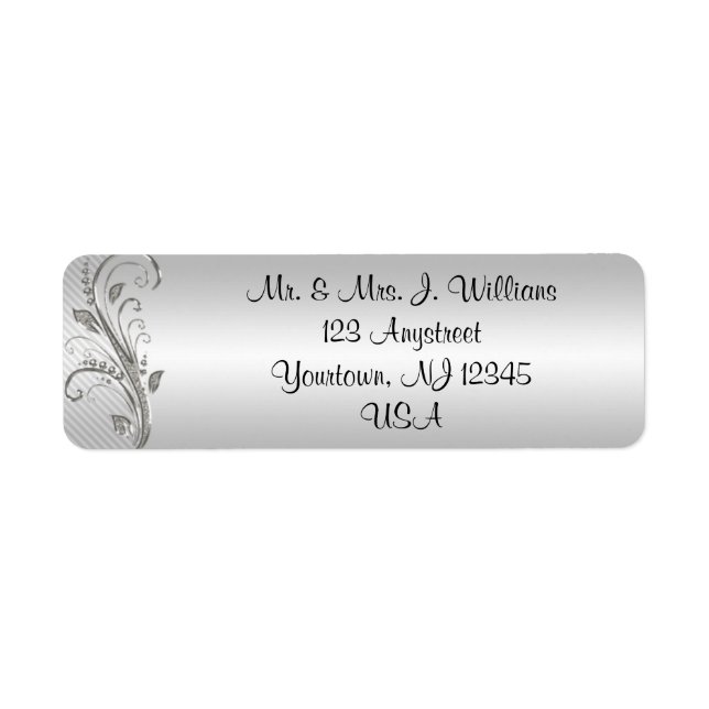 60th Wedding Anniversary Return Address Label (Front)