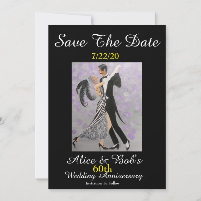 60th Wedding Anniversary/save the date Save The Date (Front)