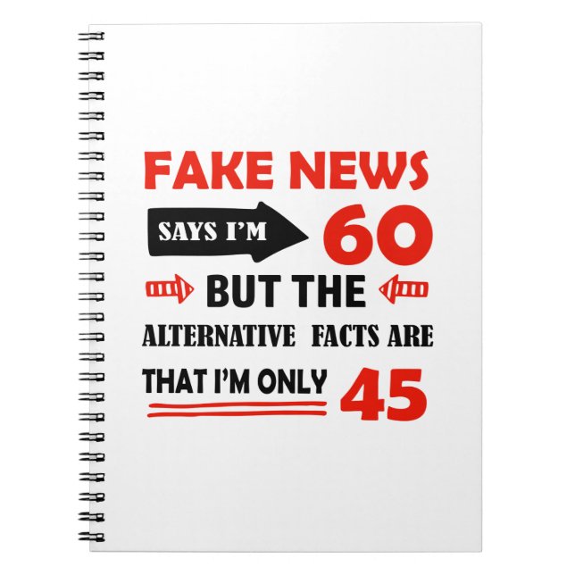 60th year old birthday gifts notebook (Front)