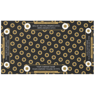 60X104 Trade Show Tablecloth Logo Gold White Black