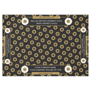 60X84 Trade Show Tablecloth Logo Gold White Black