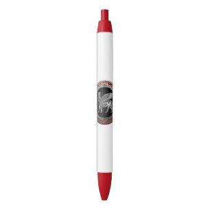 [610] Assyrian Winged Bull - Silver Lamassu Black Ink Pen