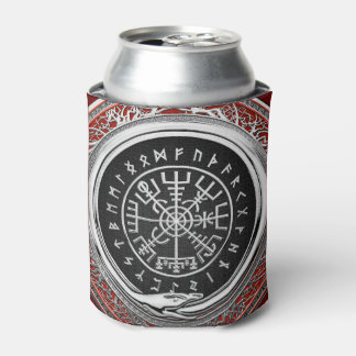 [610] Vegvisir - Viking Silver Magic Runic Compass Can Cooler