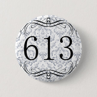 613 Area Code 6 Cm Round Badge