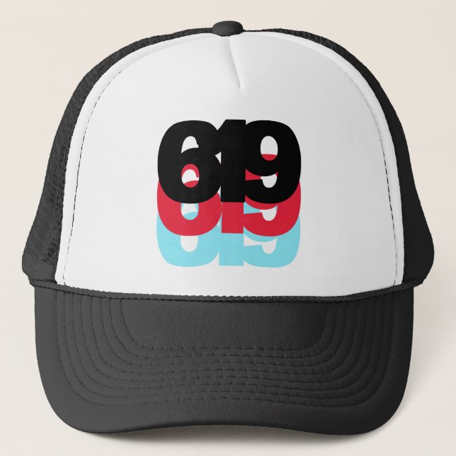 619 Area Code Trucker Hat (Front)