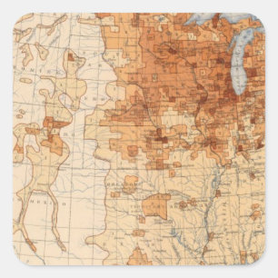 61 Density foreign born Square Sticker