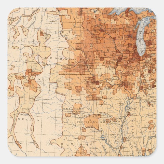 61 Density foreign born Square Sticker (Front)