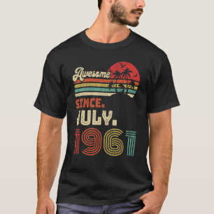 61 Year Old Awesome Since July 1961 61st Birthday T-Shirt