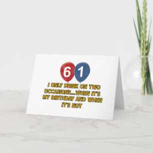 61 year old birthday designs card