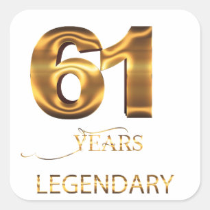 61 years legendary sticker