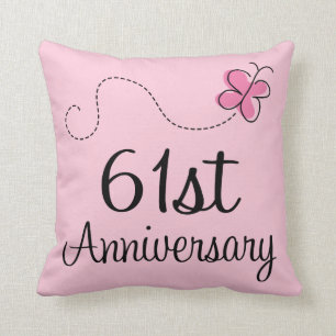61st Anniversary Celebration Gift (butterfly) Cushion