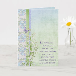 61st Anniversary Lily of the Valley bouquet Card