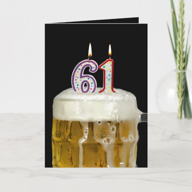 61st Birthday Beer Card (Front)
