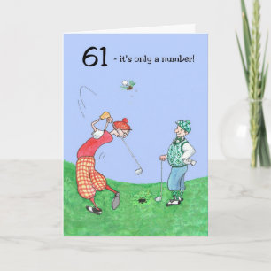 61st Birthday Card for a Golfer