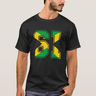 61st Birthday Jamaican 61 Years Old Number 61 Jama T-Shirt
