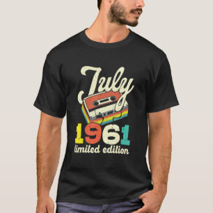 61st Birthday July 1961 Vintage Cassette T-Shirt
