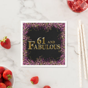 61st Birthday Napkin