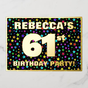 61st Birthday Party — Fun, Colourful Stars Pattern